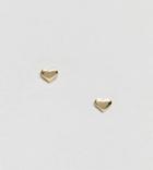 Kingsley Ryan Sterling Silver Gold Plated Heart Stud Earrings - Gold