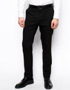 Asos Skinny Fit Suit Pants With Stretch - Black