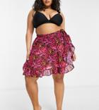 Simply Be Beach Sarong In Multi-black