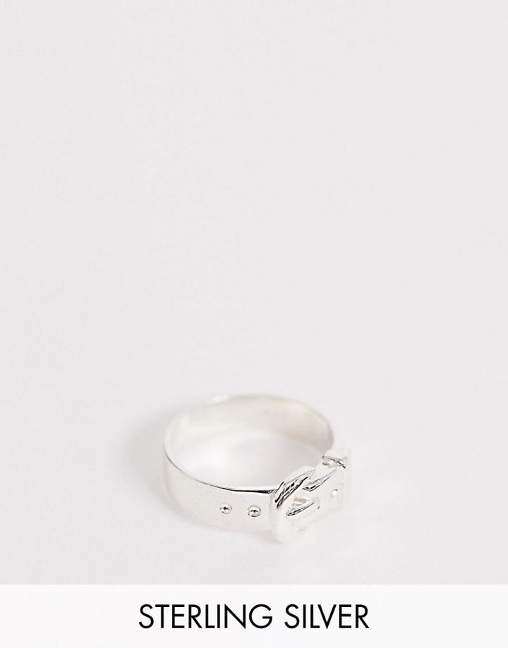 Chained & Able Belt Ring In Sterling Silver