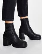 Asos Design Even Chunky Platform Boots In Black