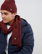 Lyle & Scott Wool Blend Scarf In Red Marl - Red