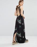 Samsoe & Samsoe Willow Long Maxi Sleeveless Dress With Lace Back - Black