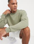 New Look Sweatshirt In Light Khaki-green
