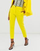Asos Design Pop Slim Suit Pants-yellow