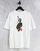 Only & Sons Oversized T-shirt With Dragon Back Print In Mint-green