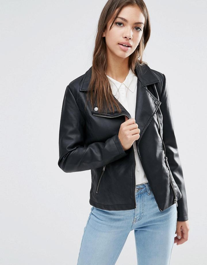 Jdy Pu Biker Jacket - Black
