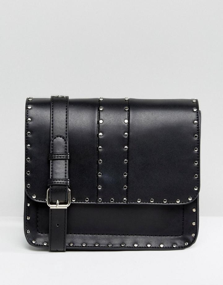Faith Studded Cross Body Bag - Black
