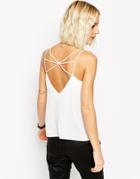 Asos Strap Detail Cami Top - Cream