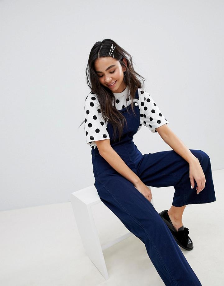 Monki Polka Dot Tee - Black