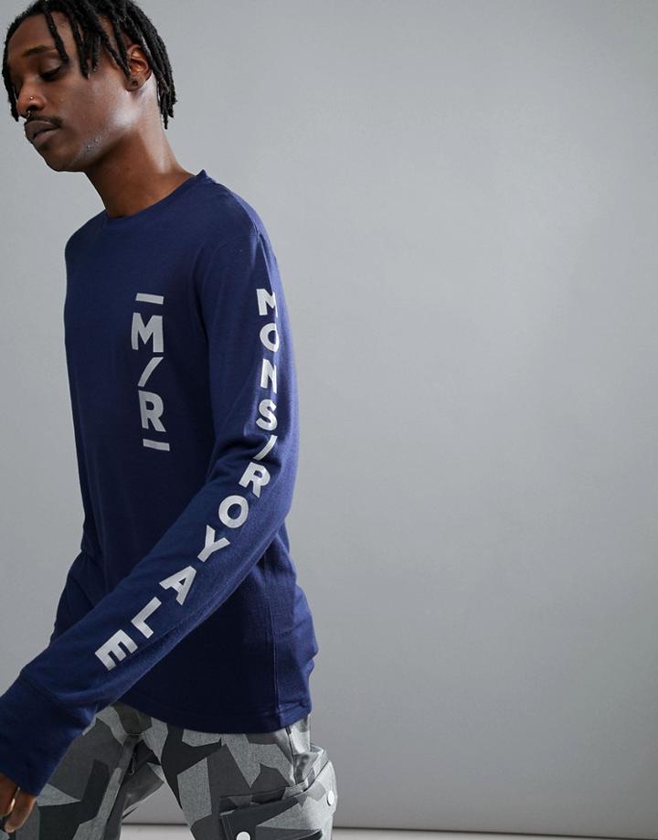 Mons Royale Original Baselayer Long Sleeve Top In Merino - Navy