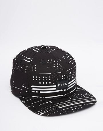 King Apparel Glitch Snapback Cap - Black
