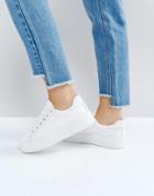 Asos Design Day Light Chunky Flatform Lace Up Sneakers-white