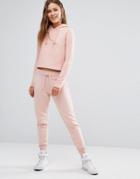 New Look Quilted Track Pants - Pink
