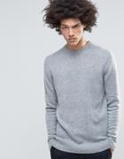 Weekday Free Melange Knit Sweater - Gray