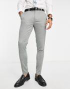 Asos Design Wedding Super Skinny Smart Pants In Pastel Green
