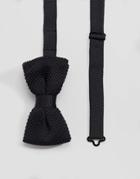 Devils Advocate Black Knitted Bow Tie - Black