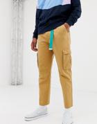 Collusion Skater Fit Cargo Pants In Tan - Brown