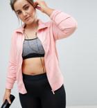 Only Play Lina High Neck Curvy Sweater - Pink