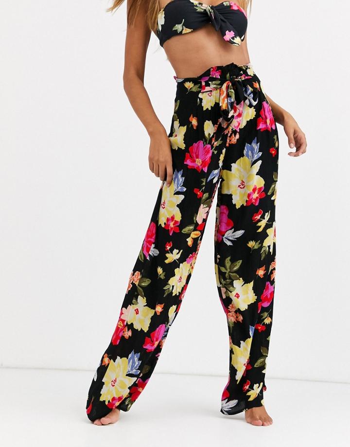 Billabong Fight It Beach Pants In Floral Print-multi