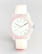 Armani Exchange Ax4361 Banks Watch With Silicone Strap - Pink