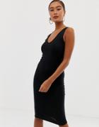 Miss Selfridge Bodycon Mini Dress In Black - Black