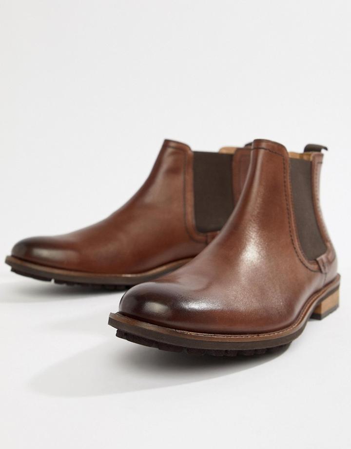 Silver Street Chunky Chelsea Boot In Brown - Brown