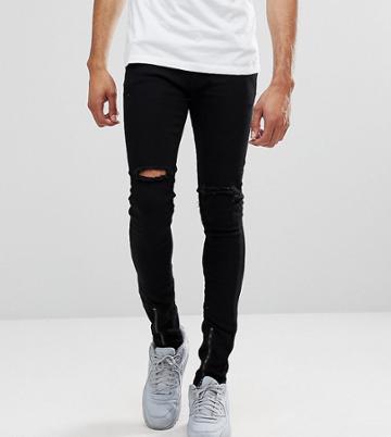 Liquor N Poker Tall Skinny Zip Front Skinny Jeans - Black