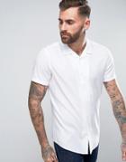 Asos Oversized Shirt In White With Revere Collar - White