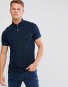 Tommy Hilfiger Jacquard Polo Shirt - Navy