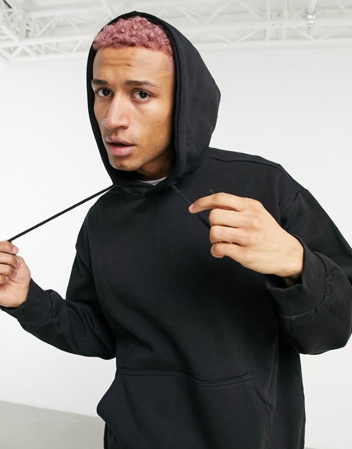 Weekday Richard Oversized Hoodie In Black