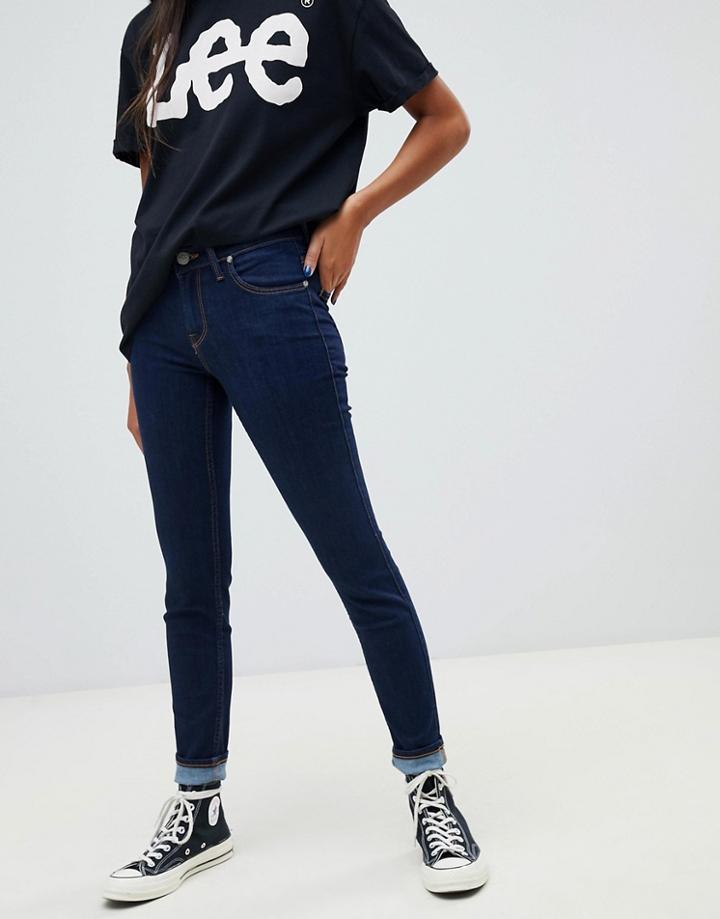 Lee Scarlett Mid Rise Skinny Jeans - Blue
