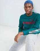 Diadora Offside Sweatshirt With Taping In Green - Green