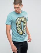 Jack And Jones T-shirt With Large Print - Blue
