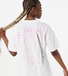 Asos Design Tall Oversized T-shirt With Ibiza Print In White
