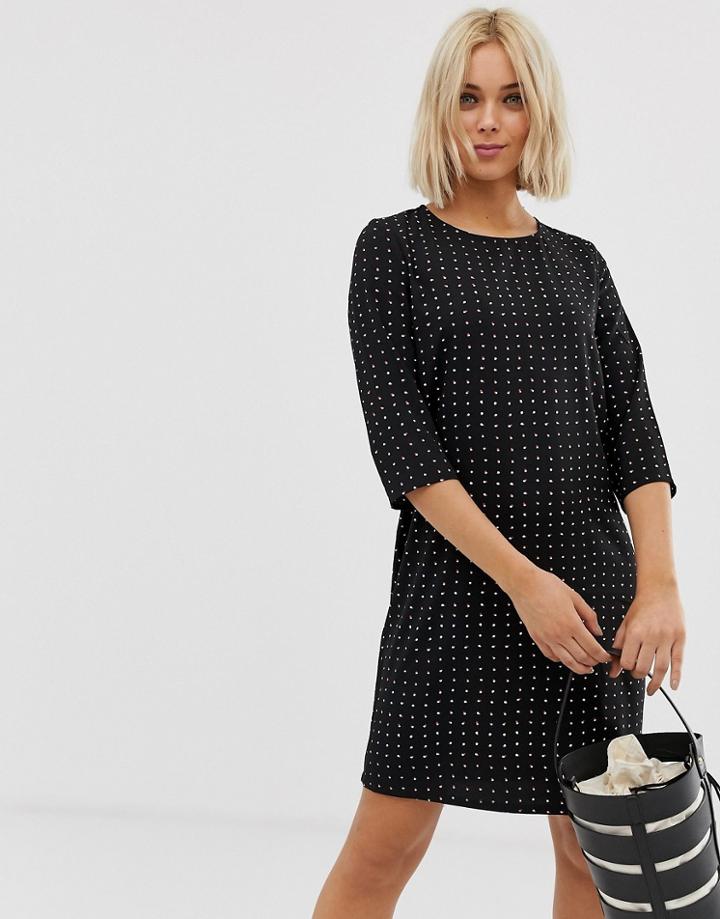 Only Michelle Polka Dot Shift Dress-black