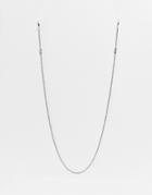 Asos Design Sunglasses Chain With Clasp Detail In Silver Tone