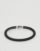 Fred Bennett Black & Gray Woven Bracelet - Black
