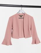 Lipsy Fluted Sleeve Jacket In Pink