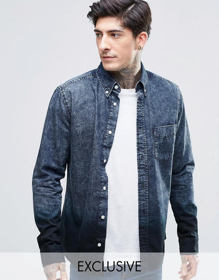 Brooklyn Supply Co Dip Dye Indigo Shirt - Navy
