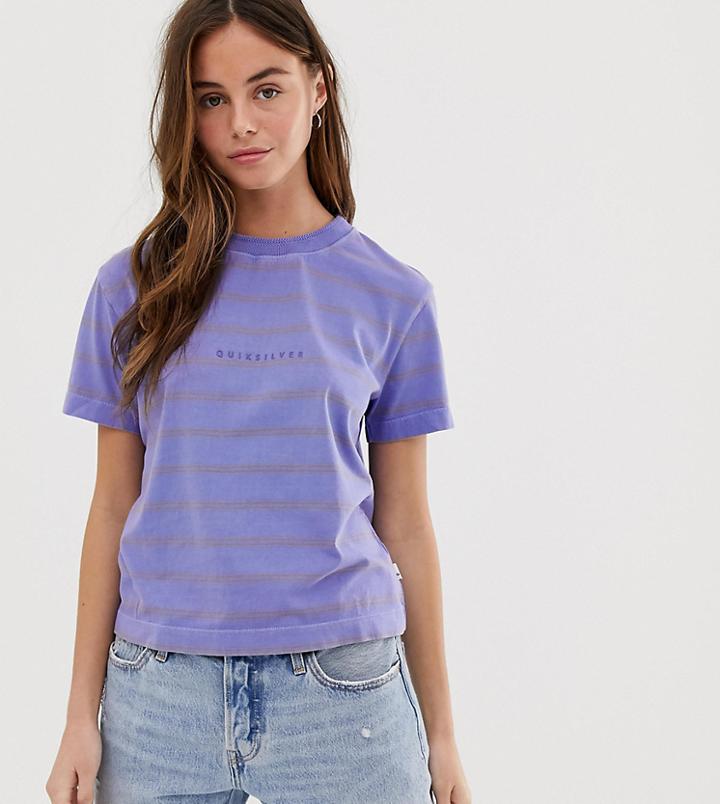 Quiksilver Acid Stripes T-shirt In Purple - Purple