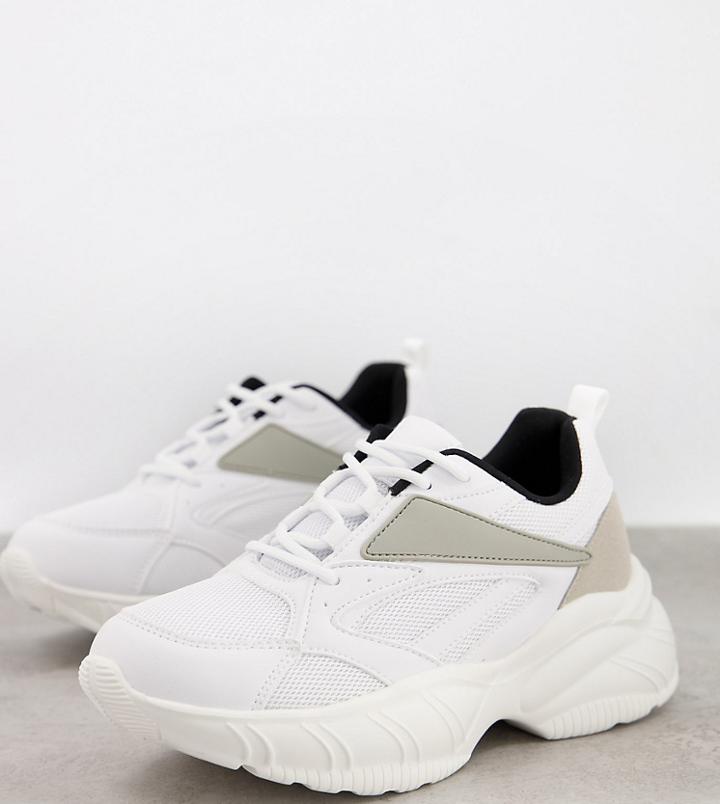 Raid Wide Fit Corneo Sneakers In White