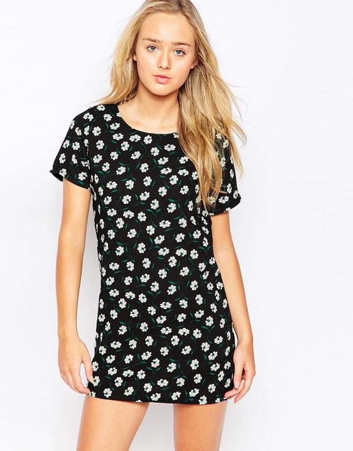 Iska Daisy Print Dress - Black