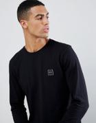 Boss Tacks Small Logo Long Sleeve T-shirt In Black - Black