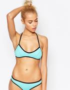 Banana Moon Reversible Scuba Bralette Bikini Top - Lagoon