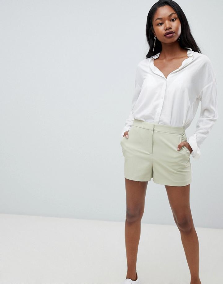 Asos Design Tailored A-line Shorts-green