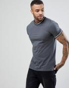 New Look T-shirt With Tape Detail In Gray - Gray