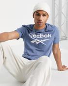 Reebok Identity T-shirt With Large Logo In Light Blue-blues
