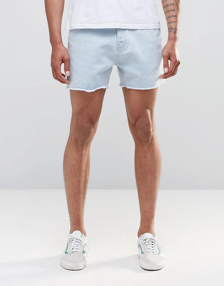 New Look Denim Shorts In Light Wash - Blue