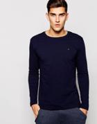 Tommy Hilifger Long Sleeve Top In Regular Fit - Navy